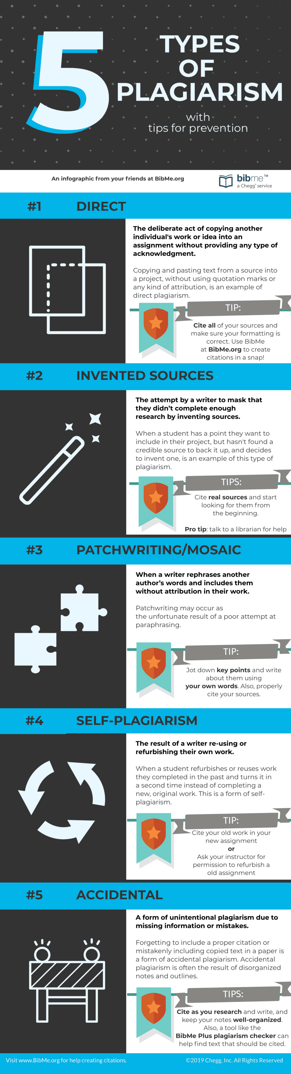 5 Types of Plagiarism Infographic
